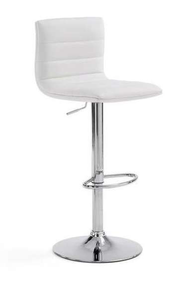 Барный стул из искусственной кожи Julia Grup Danae с регулируемой высотой (белый)