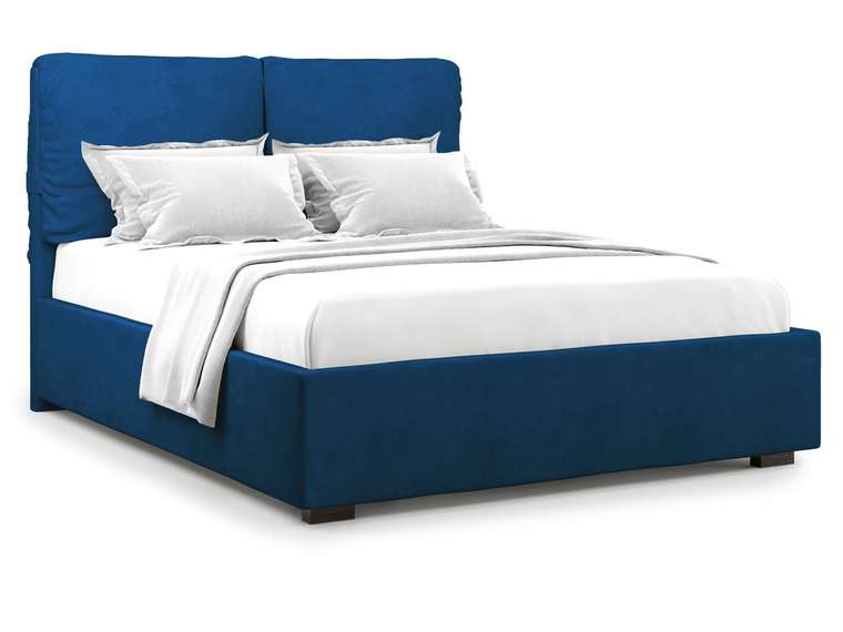 Кровать Trazimeno 180х200 темно-синего цвета с подъемным механизмом