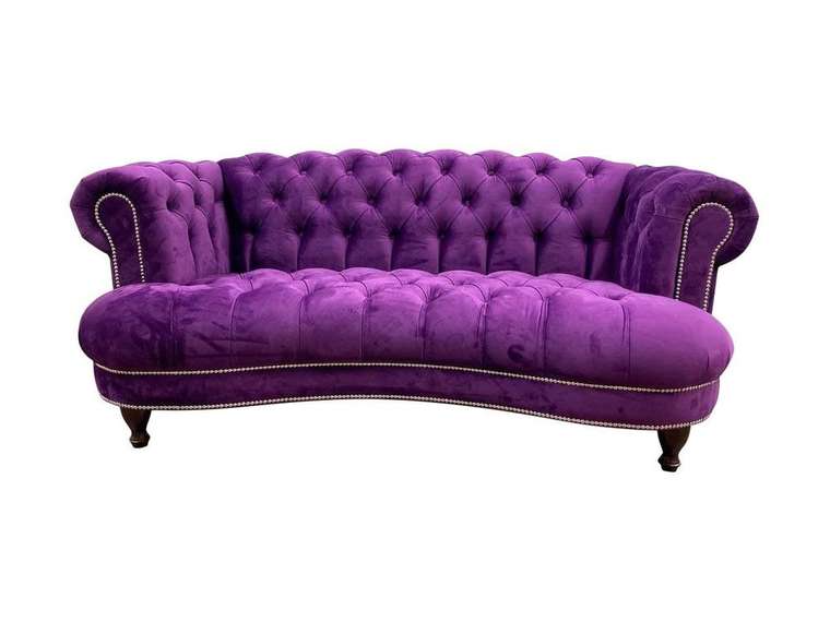 Прямой диван Франк фиолетового цвет