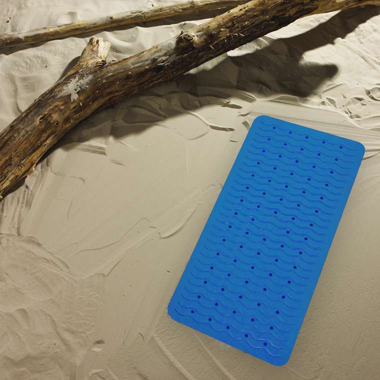 Коврик противоскользящий Playa 36х80 темно-голубого цвета