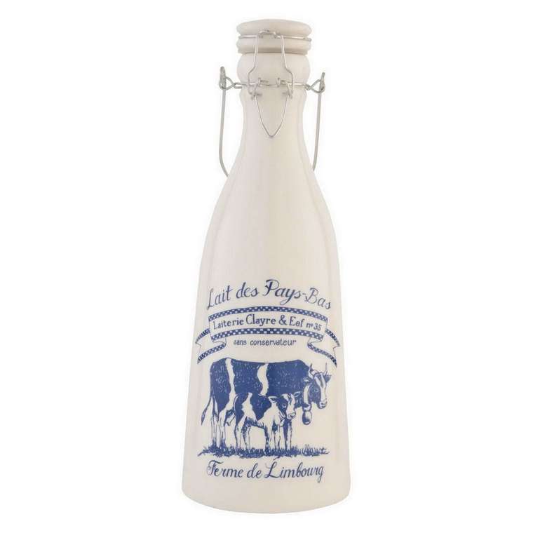 Большая бутылка для молока с коровой  