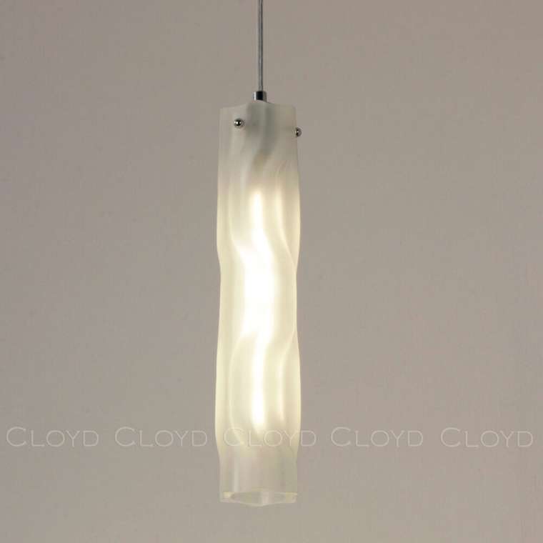 Подвесной светильник Cloyd ICEBERG-A P1 / ?8 см - хром - белое матовое стекло
