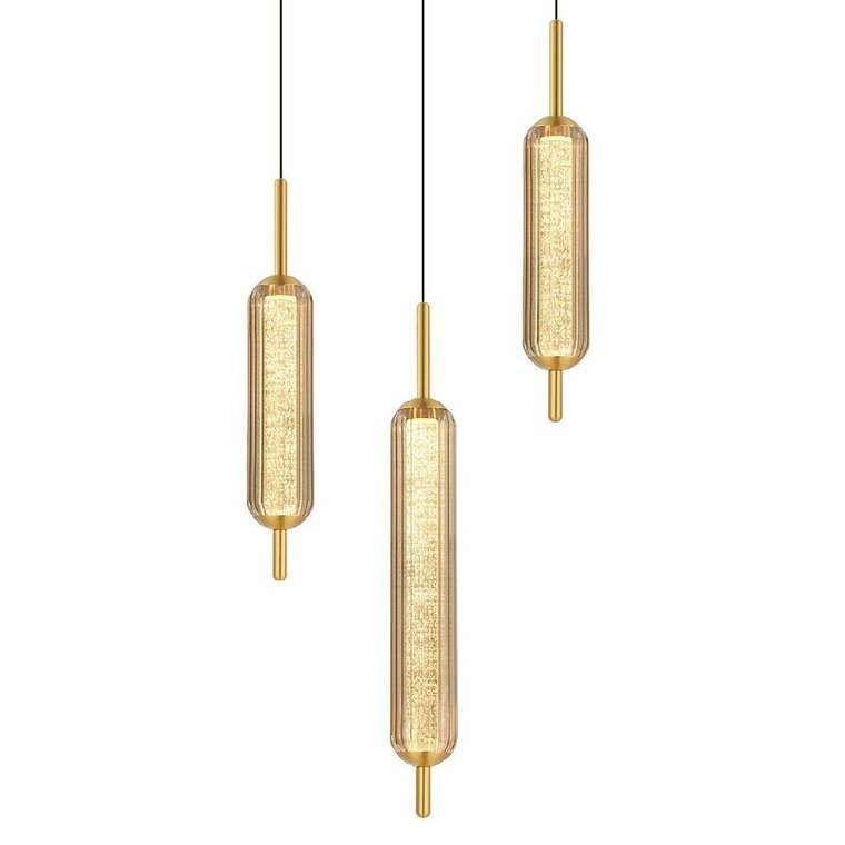 Подвесной светильник PLC-7076-340-3P-AMBER (стекло, цвет янтарный)