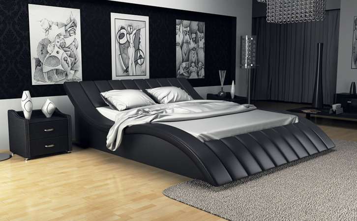 Кровать "Letto GM 03" с обивкой из экокожи или велюра 160х200 см
