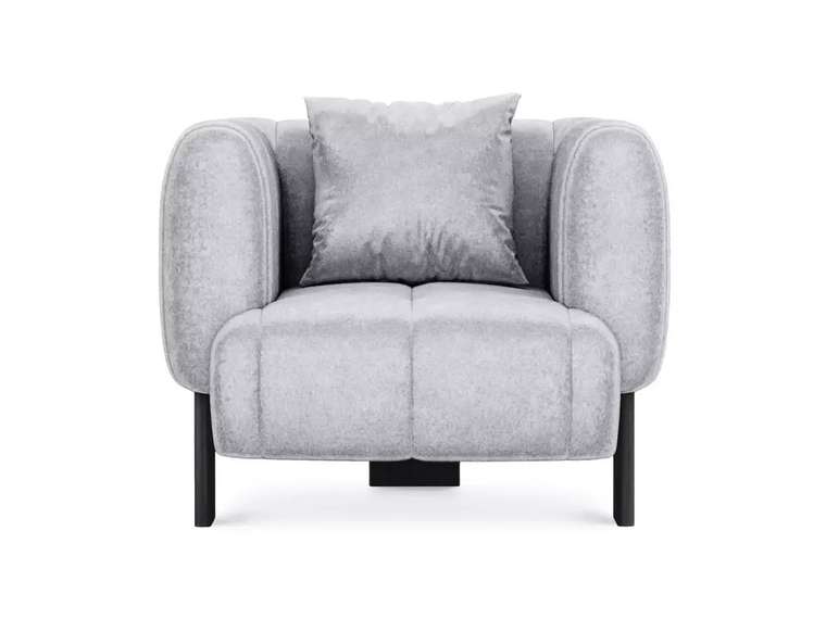 Кресло Cassis светло-серого цвета с черными ножками