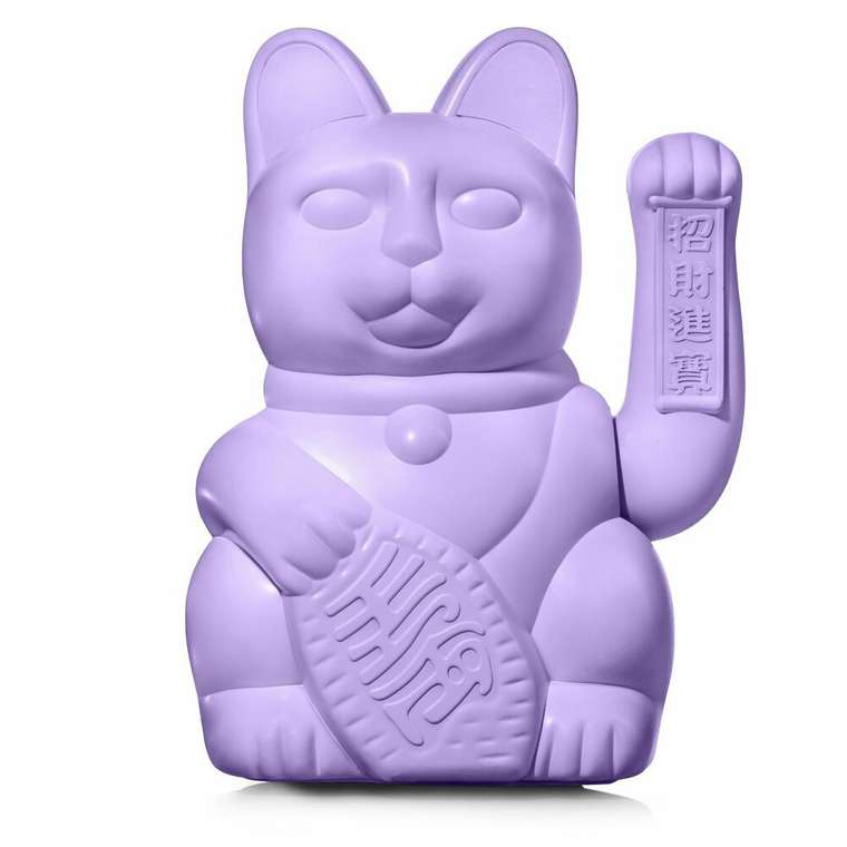 Декоративная фигурка-статуэтка Lucky Cat L Large лилового цвета