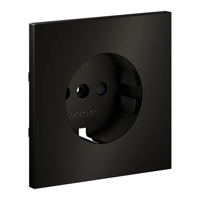 Накладка для розетки с заземлением и защитными шторками, S70 Metal (антрацит)