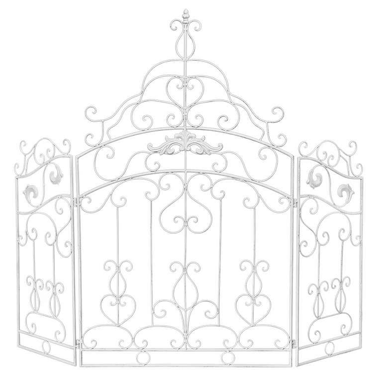Каминный экран Клермон белого цвета