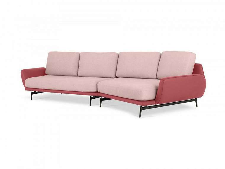 Угловой диван правый Ispani розового цвета
