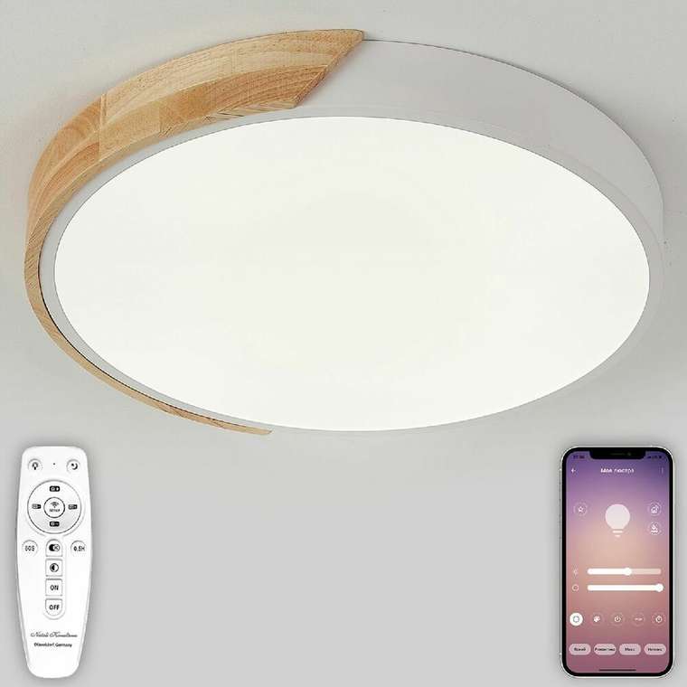 Потолочный светильник Scandinavian LED LAMPS 81181 (пластик, цвет белый)