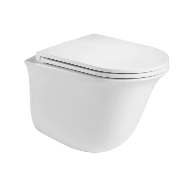 Комплект 3 в 1 инсталляция Berges Atom Line 410 + Подвесной унитаз WeltWasser Telbach 004 GL-WT + кнопка белая, хром