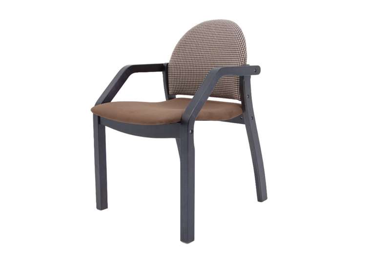 Стул-кресло Джуно 2.0 черно-коричневого цвета