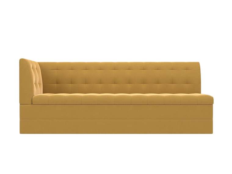 Угловой диван-кровать Бриз желтого цвета с углом слева