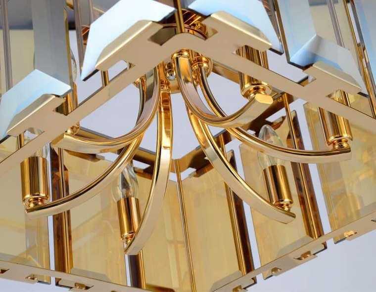 Подвесная люстра Traditional TR5149 (стекло, цвет янтарный)