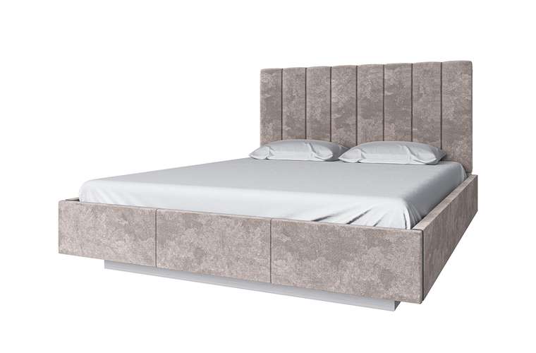 Кровать Olivia 160х200 бежевого цвета с подъемным механизмом