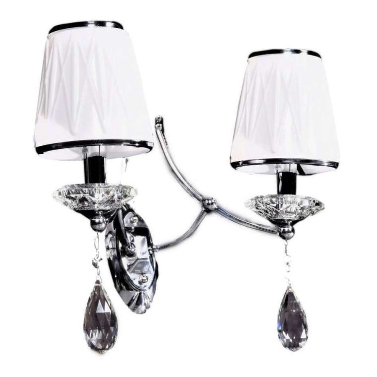 Бра Dominni LDW 9268-2 CHR (ткань, цвет белый)