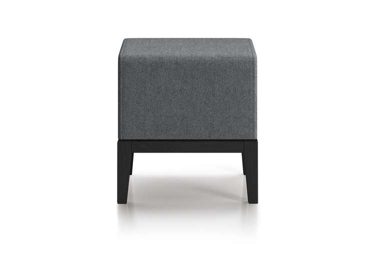 Пуф Fjord 40 темно-серого цвета с черным основанием  