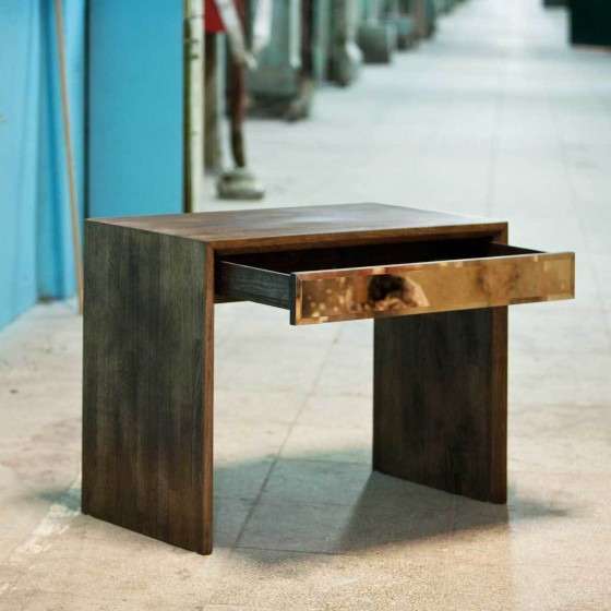 Стол с ящиком "mirror oak"