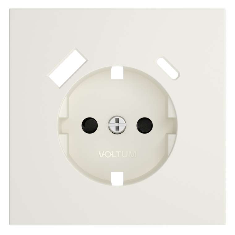 Накладка для розетки с заземлением и защитными шторками, с USB A+C, S70 (хлопок)