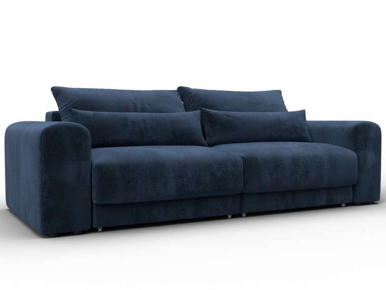 Диван-кровать Лига-056 темно-синего цвета