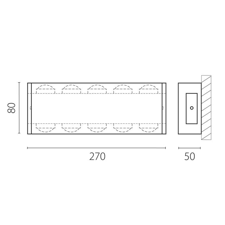 Светильник GEMMA 10х1W LED 1100LM G ЧЕРНЫЙ 4000K IP65