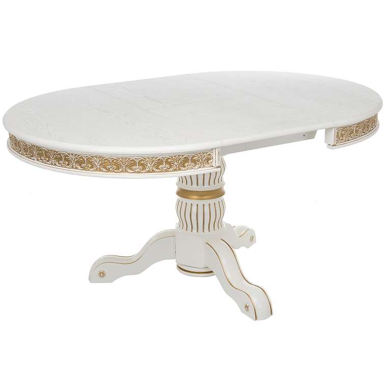 Раздвижной обеденный стол Лорд белого цвета