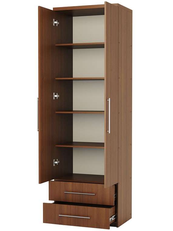 Шкаф с полками и ящиками Мелодия МПЯ-21 70 цвета орех