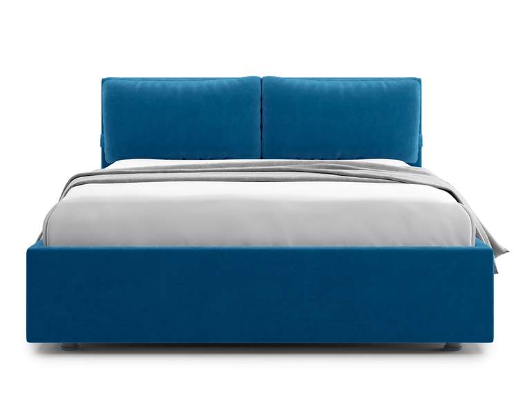 Кровать Trazimeno 160х200 сине-голубого цвета с подъемным механизмом