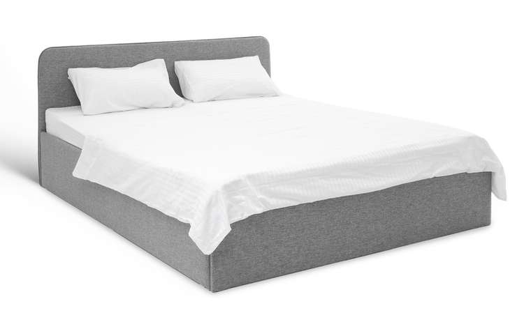 Кровать Rafael 160х200 серого цвета без подъёмного механизма 