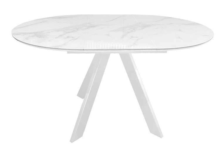 Раздвижной обеденный стл DikLine SFC110 белого цвета