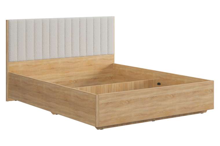 Кровать Юлия 160х200 серо-бежевого цвета без основания