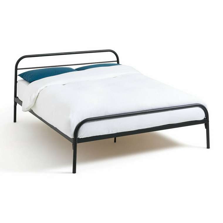 Кровать из металла Cristo 140x190 черного цвета