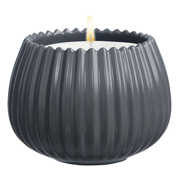 Ароматическая свеча Edge Nutmeg, Leather & Vanilla серого цвета