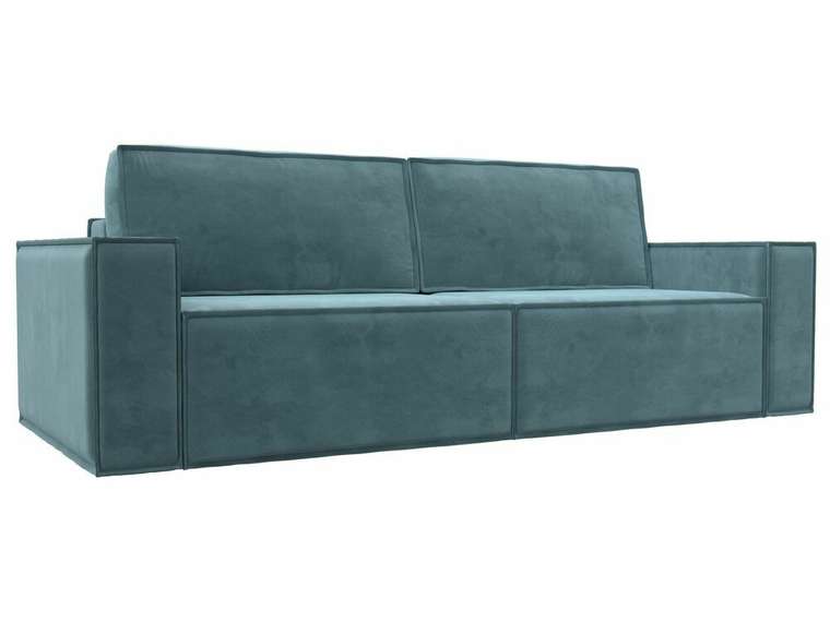 Прямой диван-кровать Куба бирюзового цвета