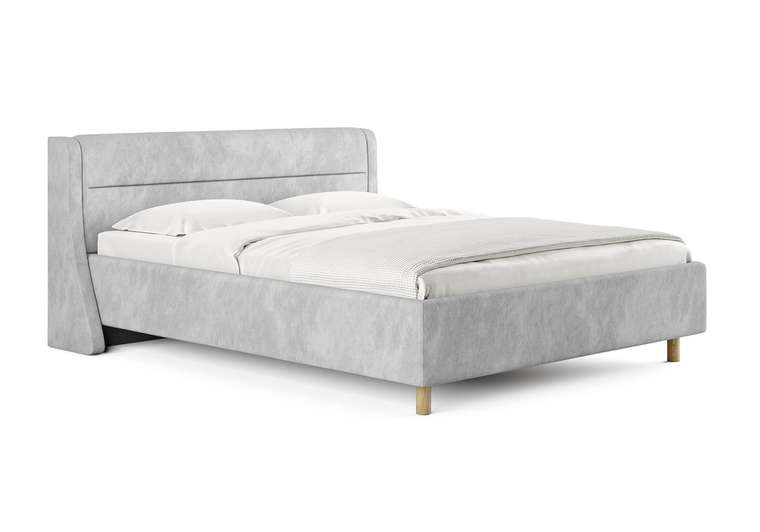 Кровать Madrid 160х200 серого цвета без основания и подъемного механизма 