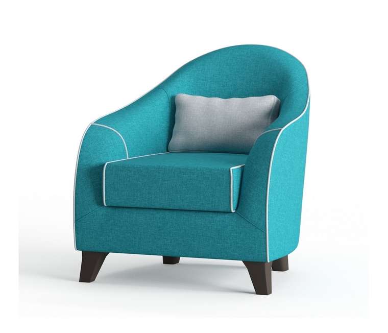 Кресло Бемоль голубого цвета