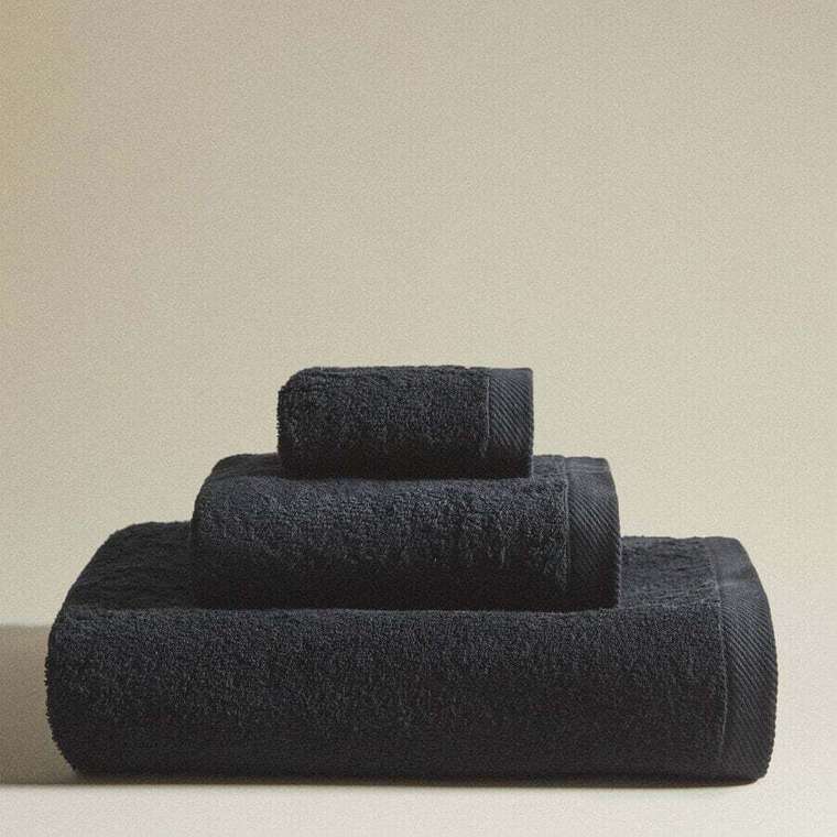 Однотонное хлопковое махровое полотенце (500 гxм?)