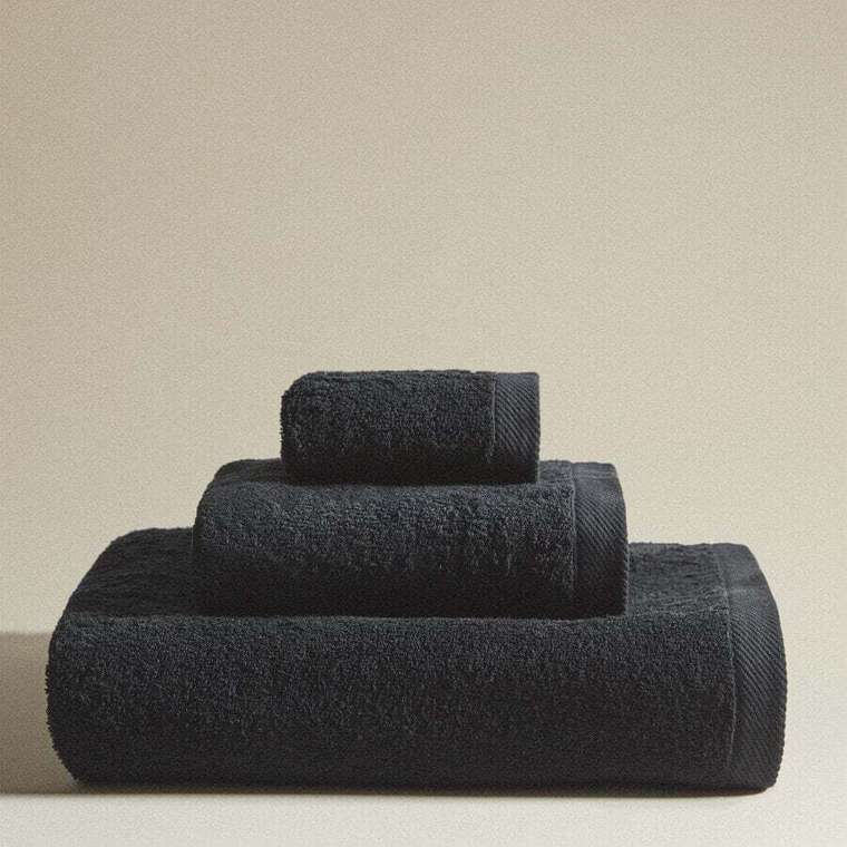 Однотонное хлопковое махровое полотенце (500 гxм?)