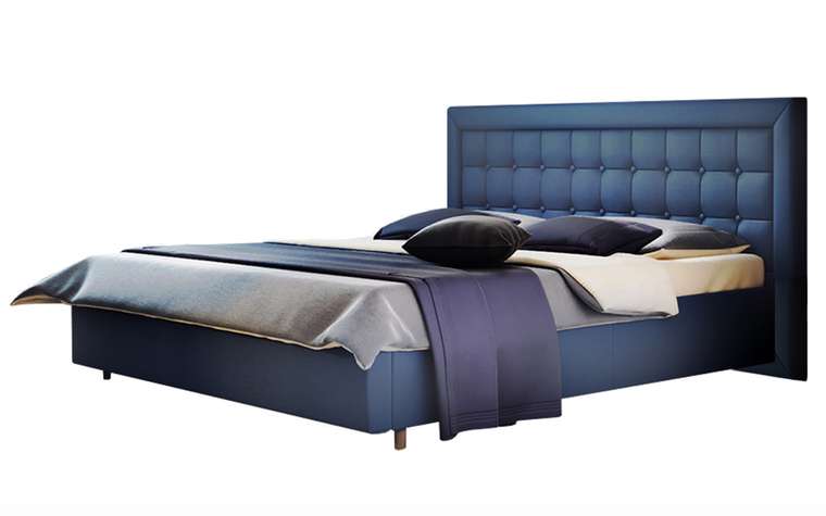 Кровать с подъемным механизмом Венера-8(2) 160х200 синего цвета