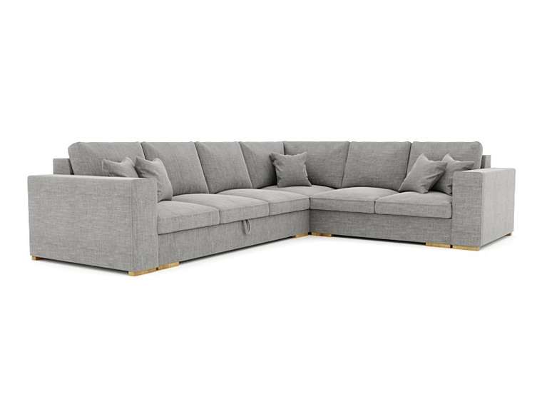 Угловой диван-кровать Нарвик серого цвета