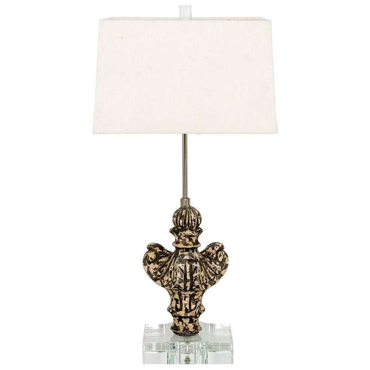 Настольная лампа Гамма с белым абажуром