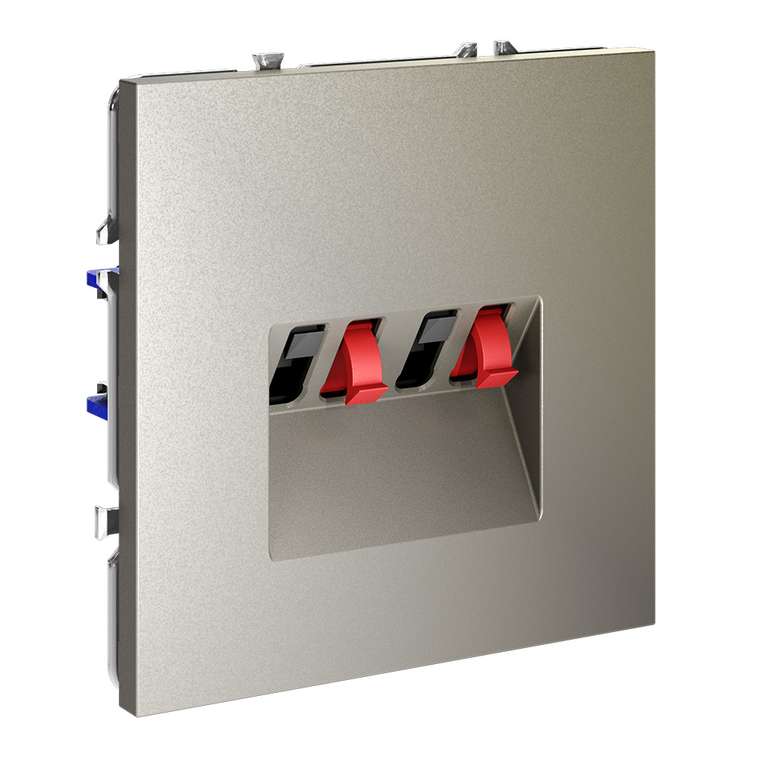 Розетка акустическая встраиваемая VOLTUM S70 4-местная, (шелк)