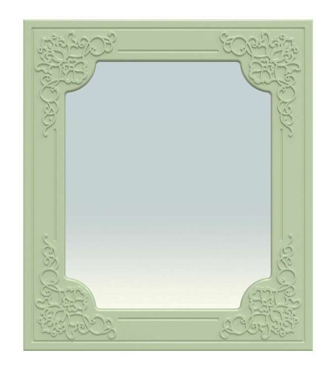 Настенное зеркало Соня Премиум 70х80 в раме светло-зеленого цвета