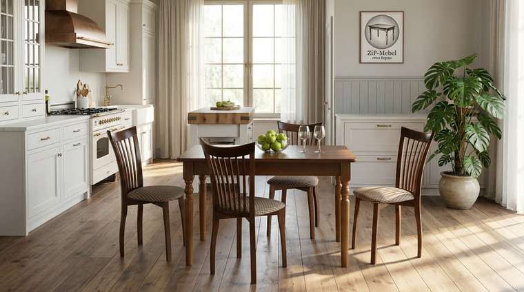 Обеденная группа Верди 120 коричневого цвета