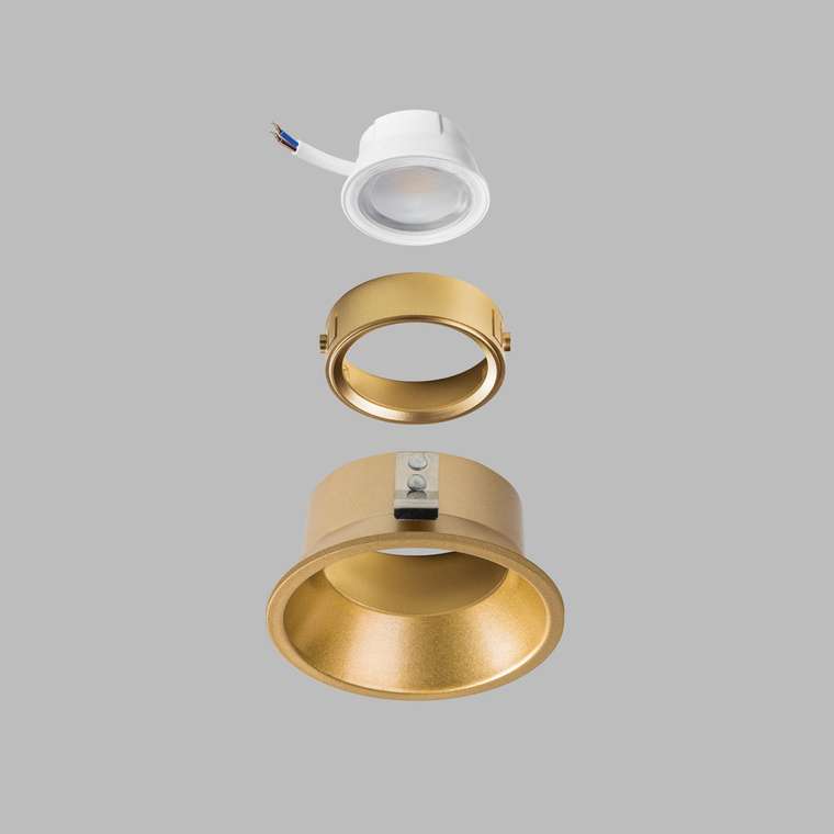 Кольцо фиксации DOMINO под лампу/модуль D50mm д/21450х-21460х ЗОЛОТО