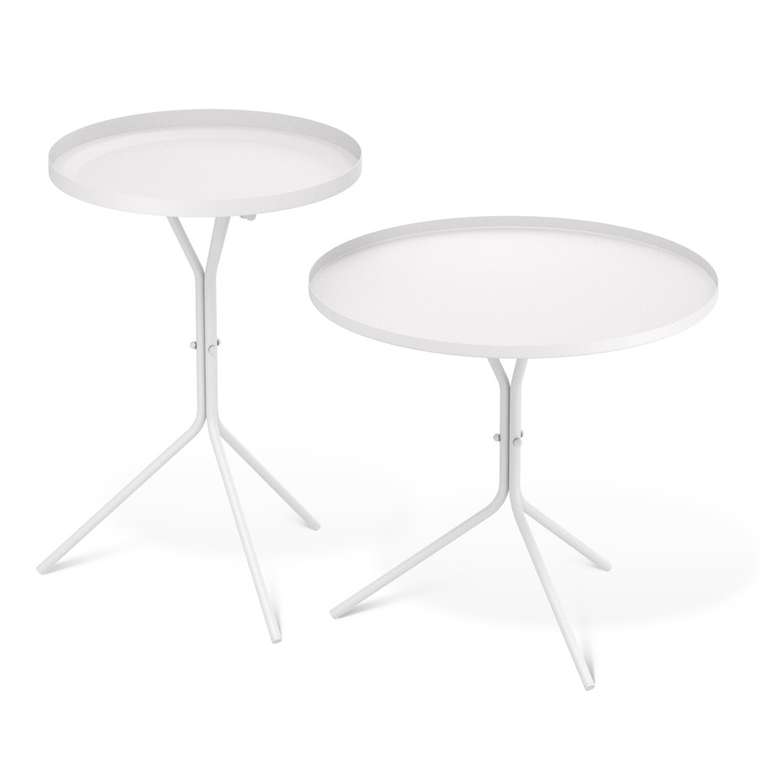Комплект кофейных столиков Аугсбург белого цвета