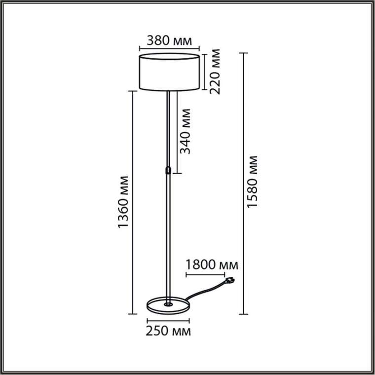 Торшер Irisa 8358/1F (ткань, цвет белый)