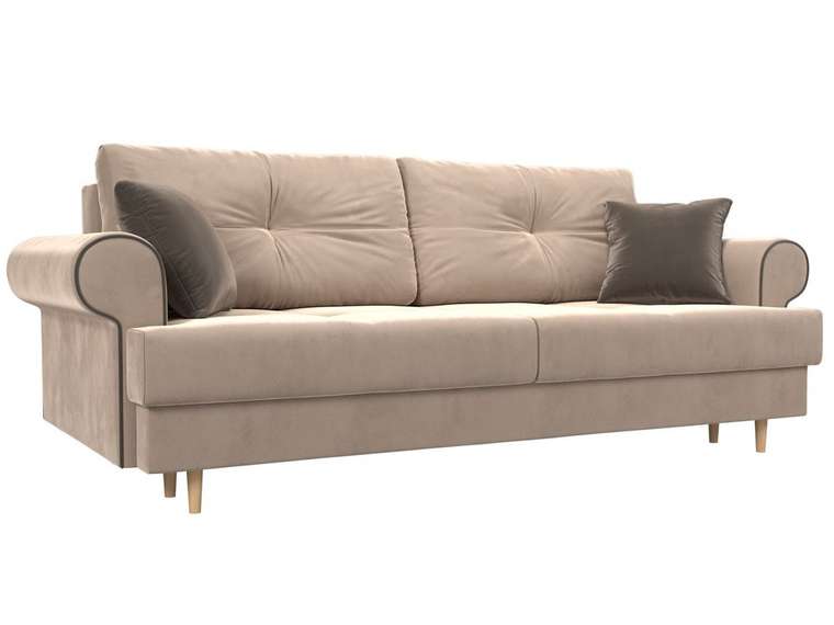 Прямой диван-кровать Сплин бежевого цвета