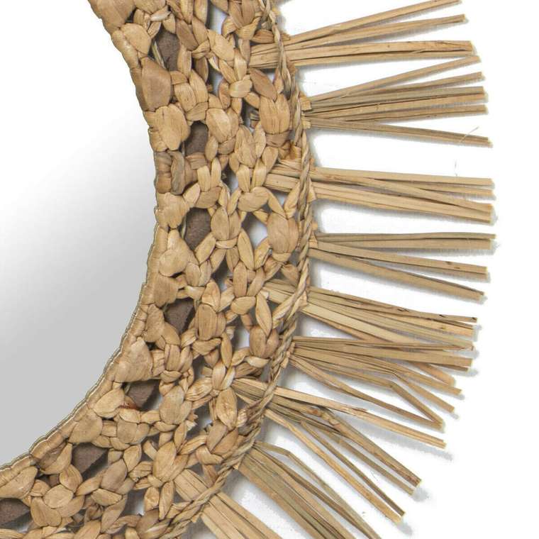 Настенное зеркало Натуральное волокно 2 x 43 x 44 cm Круглый