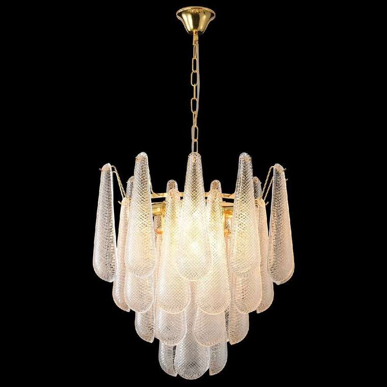 Подвесная люстра FONTAIN SP8 GOLD (стекло, цвет прозрачный)